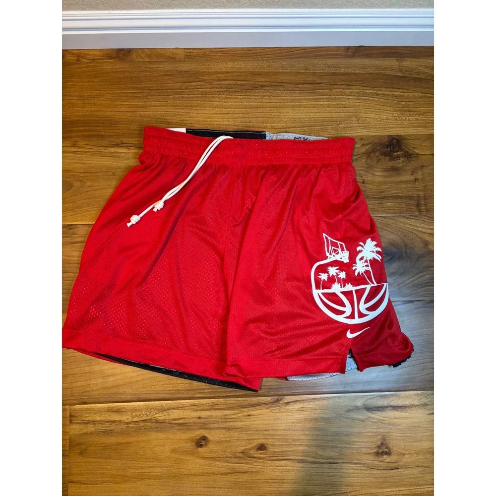 Nike Basketball Shorts Mens XL Black Red Reversible DV9607-010